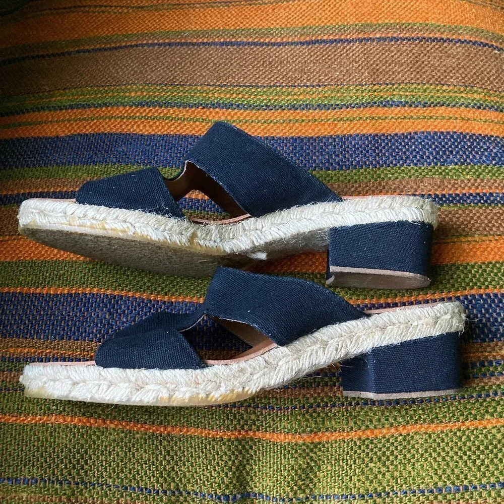 Unisa Black Canvas Sandals with‎ Jute Soles, Size 8B - Picture 4 of 8